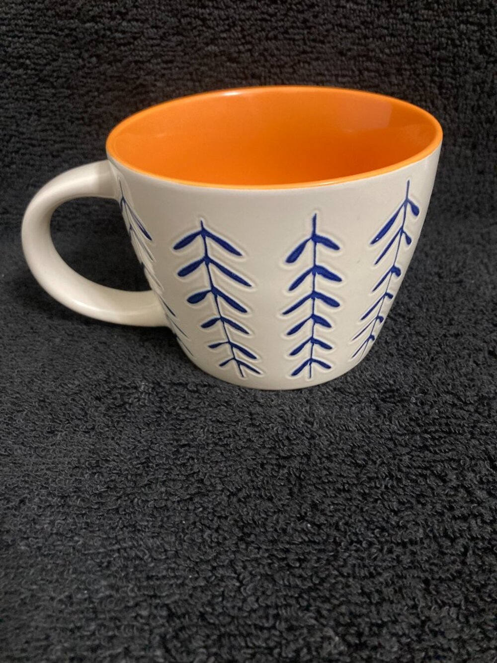 Opal House Stoneware Navy Botanical Branch Cream Mug
